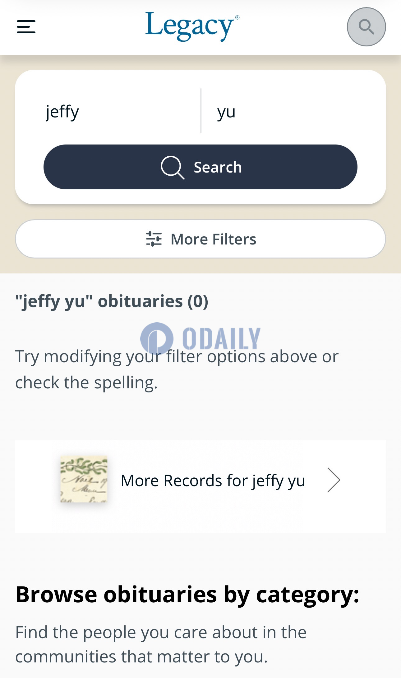 讣告刊登网站Legacy疑似删除Zerebro联创Jeffy Yu去世公告